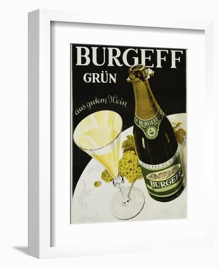 Burgeff Grun Champagne Advertisement Poster-null-Framed Giclee Print