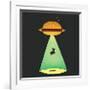 Burger Abduction-Michael Buxton-Framed Art Print