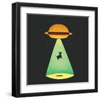 Burger Abduction-Michael Buxton-Framed Art Print