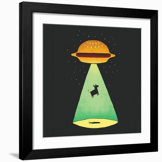 Burger Abduction-Michael Buxton-Framed Art Print