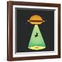 Burger Abduction-Michael Buxton-Framed Art Print