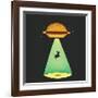 Burger Abduction-Michael Buxton-Framed Art Print