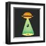 Burger Abduction-Michael Buxton-Framed Art Print