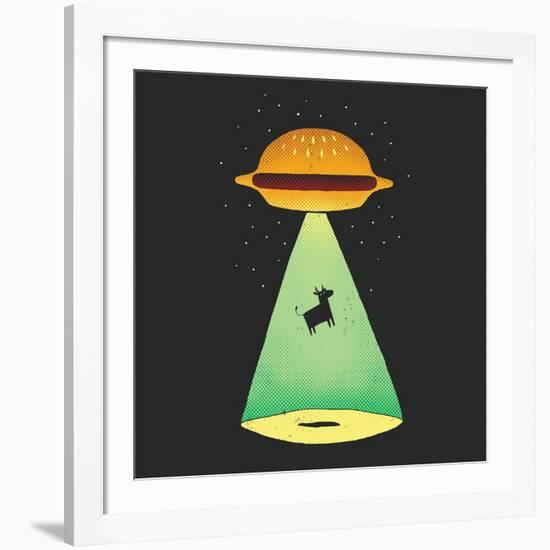 Burger Abduction-Michael Buxton-Framed Art Print