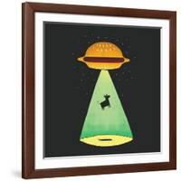 Burger Abduction-Michael Buxton-Framed Art Print