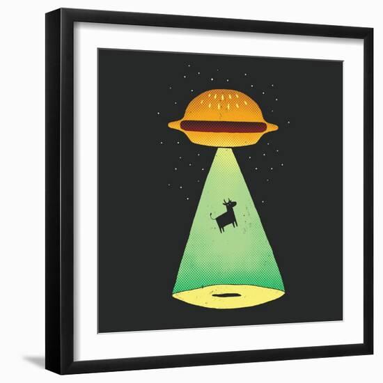 Burger Abduction-Michael Buxton-Framed Art Print