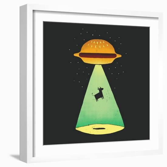 Burger Abduction-Michael Buxton-Framed Art Print