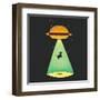 Burger Abduction-Michael Buxton-Framed Art Print