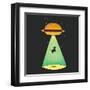 Burger Abduction-Michael Buxton-Framed Art Print