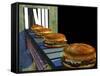 Burger Factory, Artwork-Christian Darkin-Framed Stretched Canvas