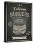 Burger House Poster on Chalkboard-hoverfly-Stretched Canvas