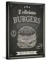 Burger House Poster on Chalkboard-hoverfly-Stretched Canvas