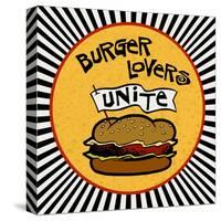 Burger Lovers Unite-Kate Ward Thacker-Stretched Canvas