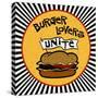 Burger Lovers Unite-Kate Ward Thacker-Stretched Canvas