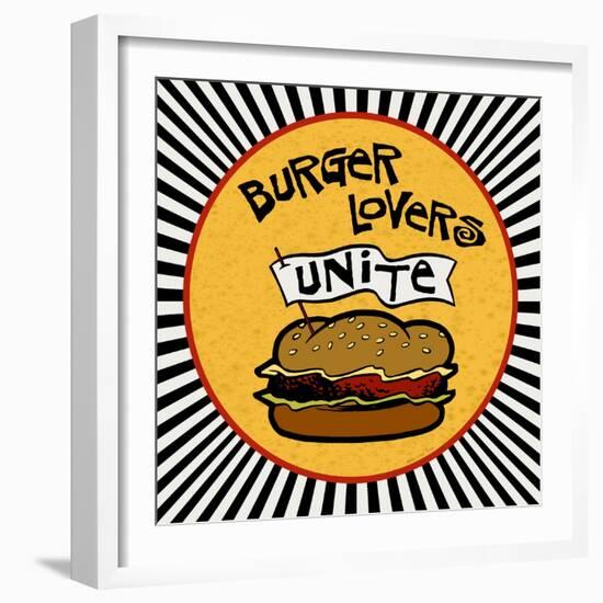 Burger Lovers Unite-Kate Ward Thacker-Framed Giclee Print