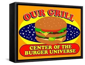 Burger Universe-Mark Frost-Framed Stretched Canvas