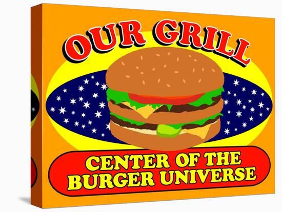 Burger Universe-Mark Frost-Stretched Canvas