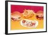 Burgers, Fries, Sloppy Joe-null-Framed Art Print