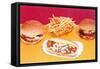 Burgers, Fries, Sloppy Joe-null-Framed Stretched Canvas