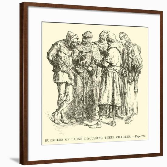 Burghers of Laone Discussing their Charter-null-Framed Giclee Print