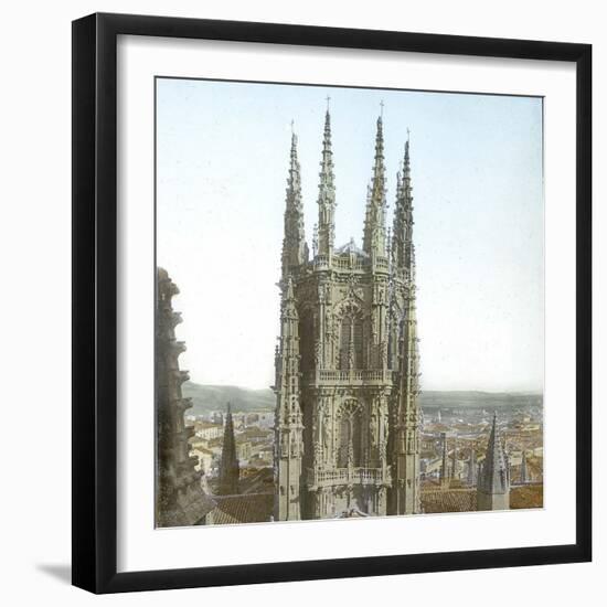 Burgos (Spain), the Cathedral, the Chancel's Tower-Leon, Levy et Fils-Framed Photographic Print