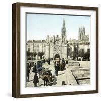 Burgos (Spain), View of the Cathderal and Saint Maria's Arch-Leon, Levy et Fils-Framed Photographic Print