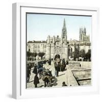 Burgos (Spain), View of the Cathderal and Saint Maria's Arch-Leon, Levy et Fils-Framed Photographic Print