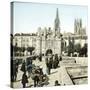 Burgos (Spain), View of the Cathderal and Saint Maria's Arch-Leon, Levy et Fils-Stretched Canvas