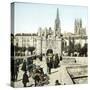 Burgos (Spain), View of the Cathderal and Saint Maria's Arch-Leon, Levy et Fils-Stretched Canvas