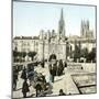 Burgos (Spain), View of the Cathderal and Saint Maria's Arch-Leon, Levy et Fils-Mounted Premium Photographic Print