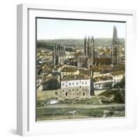 Burgos (Spain), View of the Cathedral Seen from the Castle-Leon, Levy et Fils-Framed Photographic Print