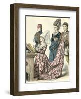 Burgundian Costume 1450-null-Framed Art Print