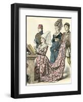 Burgundian Costume 1450-null-Framed Art Print