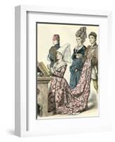 Burgundian Costume 1450-null-Framed Art Print