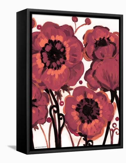 Burgundy Anemone-Natasha Wescoat-Framed Stretched Canvas