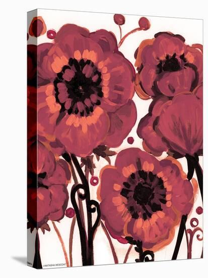 Burgundy Anemone-Natasha Wescoat-Stretched Canvas