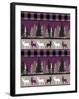 Burgundy Deer-Color Bakery-Framed Premium Giclee Print