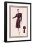 Burgundy Dressy Coat-null-Framed Art Print