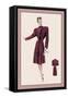 Burgundy Dressy Coat-null-Framed Stretched Canvas