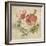 Burgundy Rose on Antique Linen Light-Cheri Blum-Framed Art Print