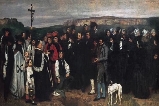 'Burial at Ornans (Un Enterrement a Ornans)' Art - Gustave Courbet