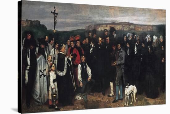 Burial at Ornans (Un Enterrement a Ornans)-Gustave Courbet-Stretched Canvas