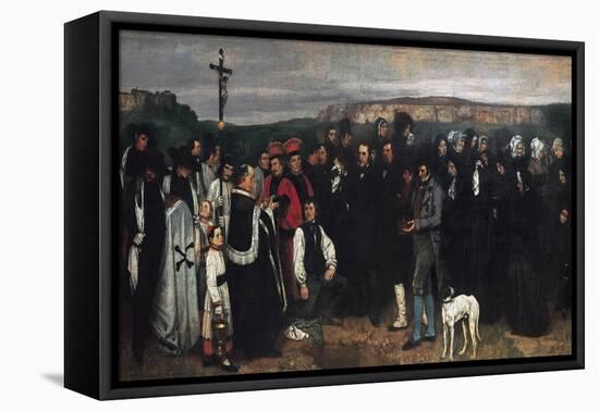 Burial at Ornans (Un Enterrement a Ornans)-Gustave Courbet-Framed Stretched Canvas