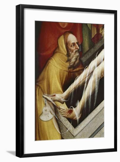 Burial of Christ, Detail from Panel of St Giles Church Altarpiece in Trebon-null-Framed Giclee Print