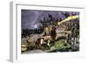 Burial of Hernando Desoto in the Mississippi River, c.1542-null-Framed Giclee Print