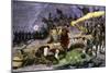 Burial of Hernando Desoto in the Mississippi River, c.1542-null-Mounted Giclee Print