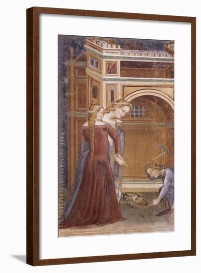 Burial of John the Baptist Fresco from Stories of Baptist Cycle-null-Framed Giclee Print