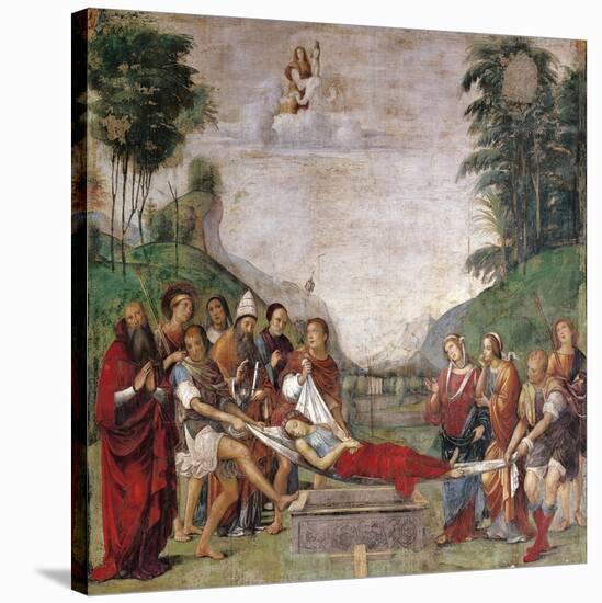 Burial of Saint Cecilia, 1506-Francesco Francia-Stretched Canvas