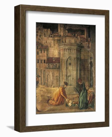 Burial of St Ercolano, a Scene from the Siege of Totila, 1461-1466-Benedetto Bonfigli-Framed Giclee Print