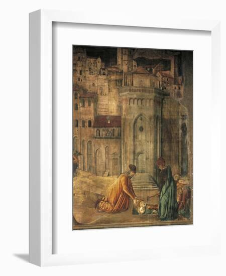 Burial of St Ercolano, a Scene from the Siege of Totila, 1461-1466-Benedetto Bonfigli-Framed Giclee Print